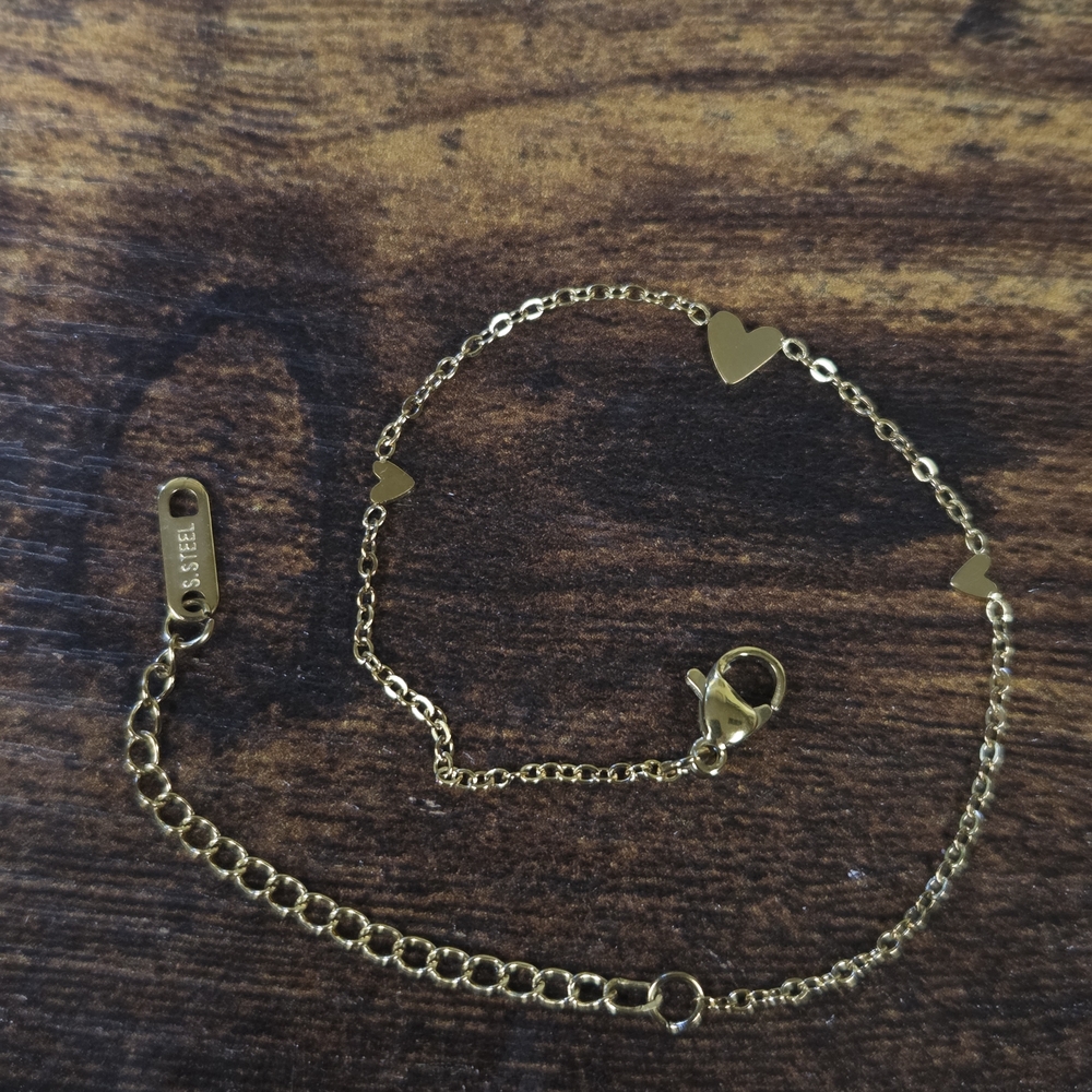 Montier Stainless Steel Heart Bracelet
